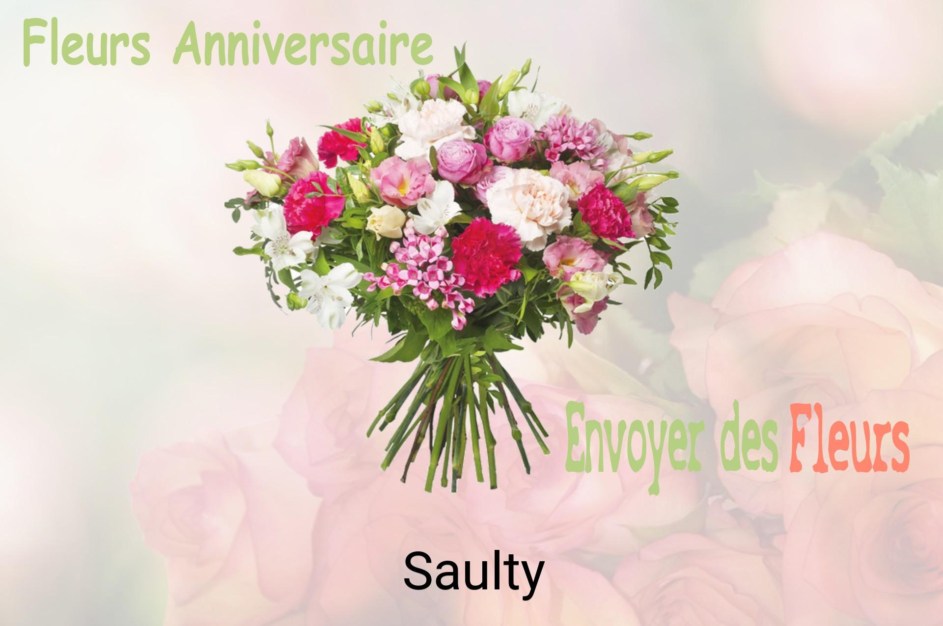 Bouquet de fleurs d’anniversaire livré à Saulty